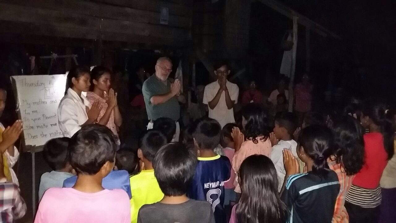 Pastor Kundate and his dedicated team work until late evening preaching the Gospel